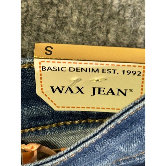 Wax Jean womens size Small Blue Denim Distressed Skirt - Picture 6 of 13